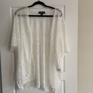 White Crochet Lace Shawl